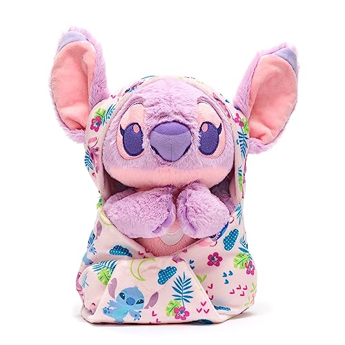 Disney Store Official - Lilo & Stitch - Baby Angel - Kuscheltier - 27 cm/11" - Pinkes Baby-Alien-Plüschtier mit Abnehmbarer Decke - Ab der Geburt geeignet - Ab 0 Jahren von Disney Store