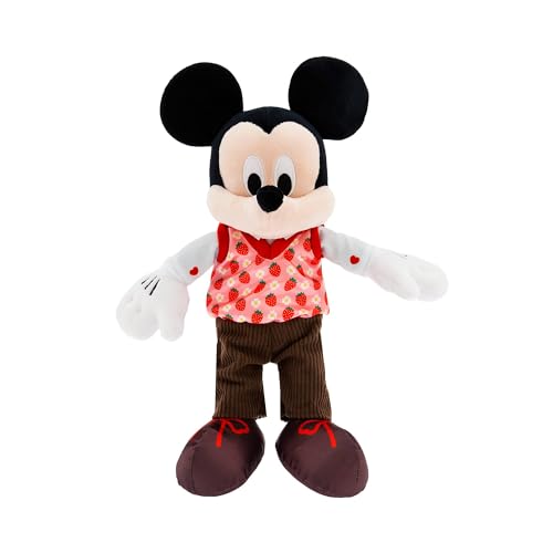 Disney Store Official - Micky Maus - Kuscheltier zum Valentinstag - 33 cm/13" - Plüschtier mit Schokoladen- und Erdbeermotiv - Ab der Geburt geeignet - Ab 0 Jahren von Disney Store