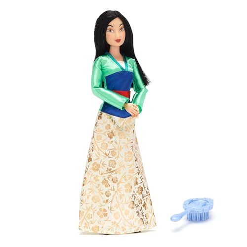 Disney Store Official - Mulan - Klassische Puppe - 29 cm/11" - Voll bewegliche Disney Puppe im eleganten Outfit - Mit Spielzeughaarbürste - Ab 3 Jahren geeignet von Disney Store