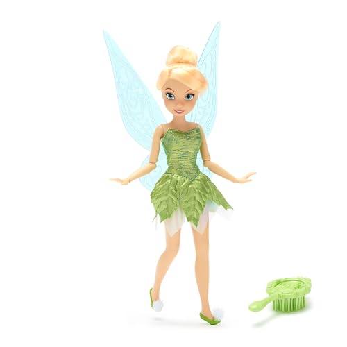 Disney Store Official - Peter Pan - Tinkerbell - Klassische Puppe - 25 cm/10" - Voll bewegliche Disney Feen Puppe im eleganten Outfit mit detaillierten Flügeln - Mit Spielzeughaarbürste - Ab 3 Jahren von Disney Store