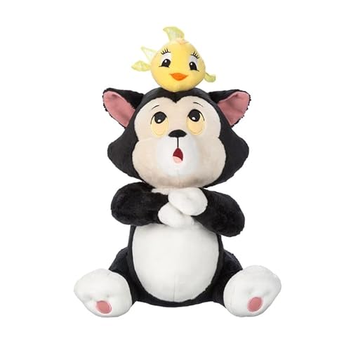 Disney Store Official - Pinocchio - Figaro und Cleo - Kuscheltier - 35 cm/14" - Plüschtier mit schwarz-weißer Katze und Goldfisch - Ab der Geburt geeignet - Ab 0 Jahren von Disney Store