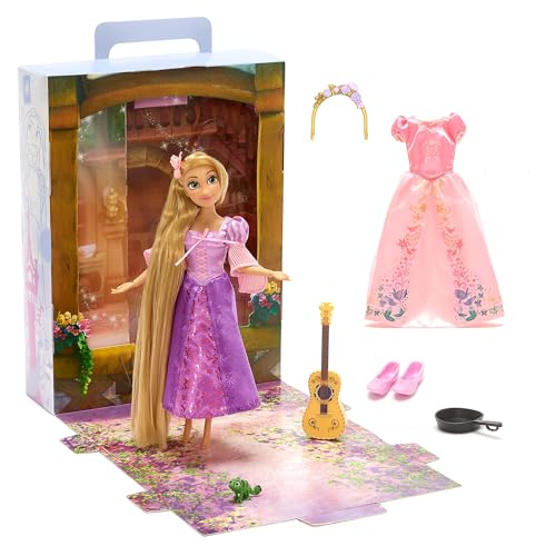 Disney Store Official - Rapunzel - Neu verföhnt - Rapunzel Story Kollektion - Puppe - 28 cm/11" - Mit Pascal Spielzeug, 2 Outfits, Accessoires, Mal- und Spielset - Ab 3 Jahren von Disney Store