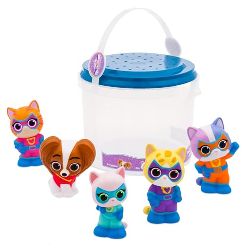 Disney Store Official - SuperKitties - Badespielzeugset - 5 Teile - Bitsy, Ginny, Sparks, Buddy und Mr. Welpenpfote - Eimer mit Siebdeckel - Spielzeug für Bad, Planschbecken und Garten - Ab 6 Monaten Disney Store Official - SuperKitties - Badespielzeugset - 5 Teile - Bitsy, Ginny, Sparks, Buddy und Mr. Welpenpfote - Eimer mit Siebdeckel - Spielzeug für Bad, Planschbecken und Garten - Ab 6 Monaten von Disney Store