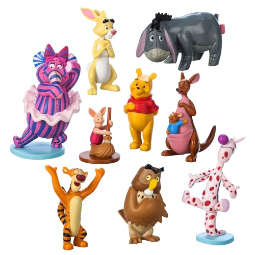 Disney Store Official - Winnie Puuh - Deluxe-Figurenspielset - 9 Teile - Spielzeugfigurenset für Kinder - Mit Puuh Bär, Tigger, Ferkel, I-Aah und Anderen - Geeignet ab 3 Jahren von Disney Store