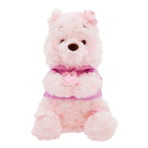 Disney Store Official - Winnie Puuh - Kuscheltier - 26 cm/9" - Sakura Kollektion - Rosa Teddybär mit Kirschblüten-Details - Ab der Geburt geeignet - Ab 0 Jahren von Disney Store