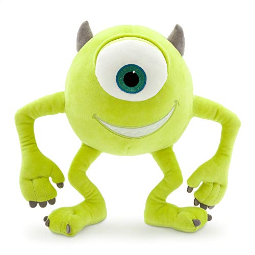 Disney Store Offiziell Kleines Kuscheltier Mike Glotzkowski aus Die Monster AG, 27 cm, grünes Kuscheltier mit großem aufgestickten Auge und weichen Hörnern, für alle Altersstufen geeignet von Disney Store