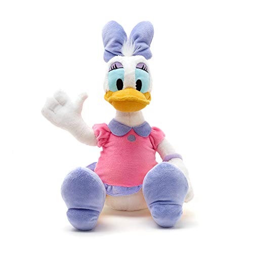 Disney Store Offiziell Mittelgroßes Kuscheltier Daisy Duck, 45 cm / 18", kuschelige Kultfigur rosa- und lilafarbenen Kleid, mit aufgestickten Augen, für alle Altersstufen geeignet von Disney Store