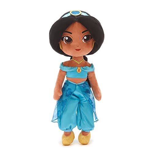 Disney Store Offizielle Kuschelpuppe von Prinzessin Jasmin für Kinder, Aladdin, 37 cm, Kuschelpuppe der arabischen Prinzessin im typischen Outfit mit gesticktem Gesichtsausdruck von Disney Store