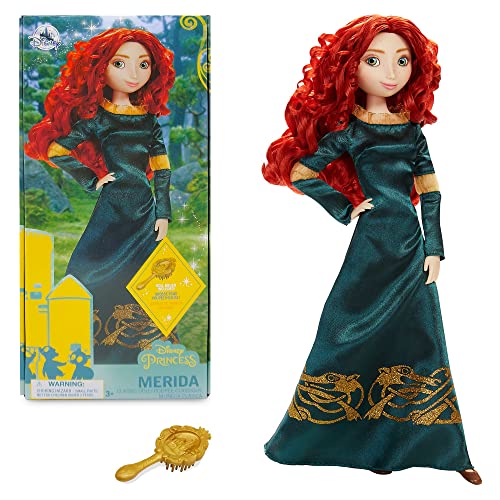 Disney Store Offizielle Merida-Puppe für Kinder, Merida – Legende der Highlands, 29 cm, vollbewegliche Puppe im grünen Kleid mit ausgearbeiteter Haarbürste, geeignet ab 3 Jahren von Disney Store