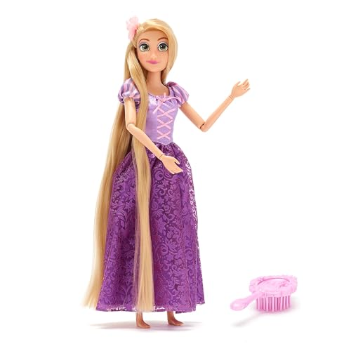 Disney Store Official - Rapunzel - Neu verföhnt - Klassische Puppe - 29 cm/11" - Voll bewegliche Disney Prinzessinnen Puppe im atemberaubenden lila Kleid - Mit Spielzeughaarbürste - Ab 3 Jahren von Disney Store