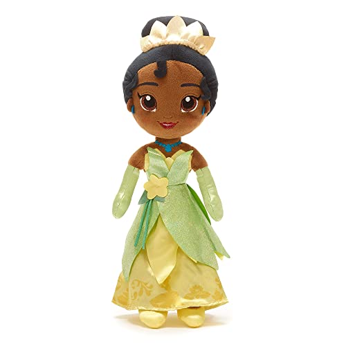 Disney Store Offizielle Tiana-Kuschelpuppe, Küss den Frosch, 37 cm, Kuschelpuppe im klassischen Outfit mit Stickereien und weicher Oberfläche von Disney Store