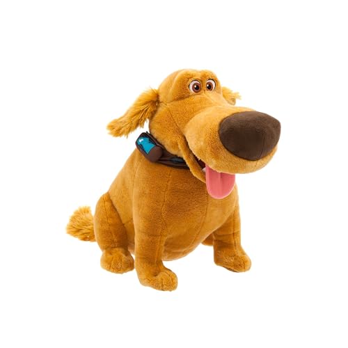 Disney Store Offizieller Dug Mittelgroßes Plüschtier, Oben, 29cm, Pixar Süße Kuscheltierfigur, Golden Retriever mit Flauschigen Ohren und Wedelnder Zunge von Disney Store