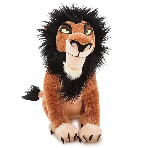 Disney Store Offizieller Mittelgroßer Scar Plüsch aus Der König der Löwen, 35 cm, Kuscheltier mit Flauschiger Mähne und Schwanz, Geeignet ab Geburt von Disney Store