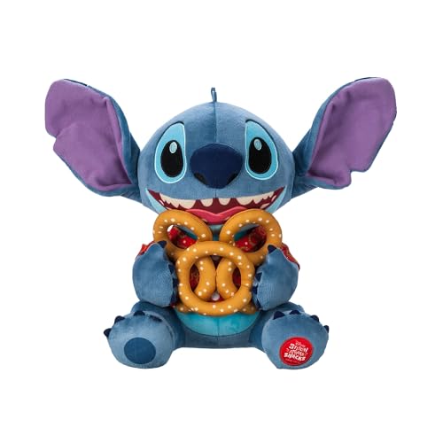 Disney Store Offizieller Stitch Attacks Snacks Brezel Kuscheltier, 1 von 12, Lilo & Stitch, 33cm, Plüschtier Figur, Geeignet für Alle Altersgruppen von Disney Store