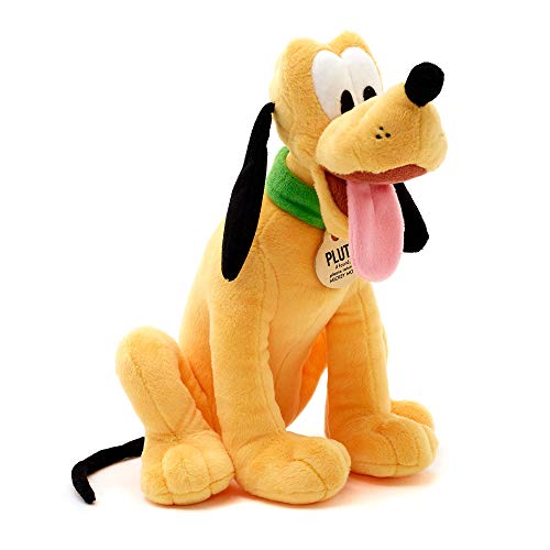 Disney Store Offizielles Kuscheltier Pluto, 25 cm, kuschelige Kultfigur Stofftier mit dem typischen Gesichtsausdruck und beschriebenem Halsband, für alle Altersstufen geeignet von Disney Store