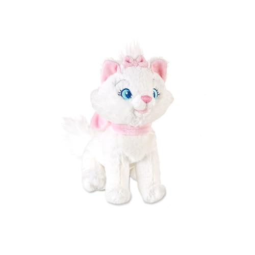 Disney Store Offizielles Marie Mini Bean Bag Kuscheltier, Aristocats, 19cm, Kleines Plüschkätzchen mit 3D-Pastellschleifen, Perfektes Kuscheltier von Disney Store