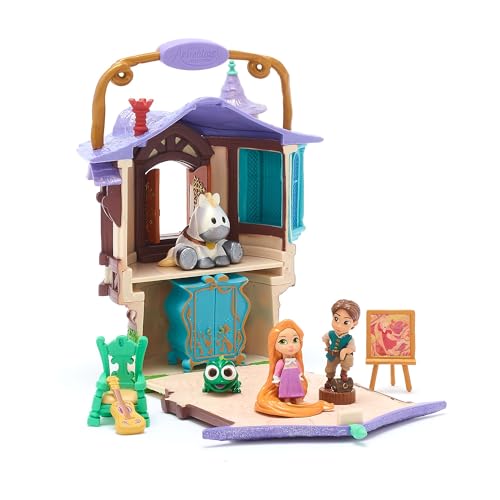 Disney Store Offizielles Rapunzel Turm Spielset, 10-teilig, Rapunzel – Neu verföhnt, Disney Animators' Collection Littles, Mit Rapunzel, Flynn und vielen Accessoires – Geeignet ab 3 Jahren von Disney Store