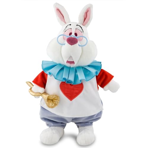 Disney Store Offizielles Weißes Kaninchen Mittelgroßes Kuscheltier, Alice im Wunderland, 33 cm, Plüschfigur mit Bohnensackfüllung, Geeignet ab Geburt von Disney Store