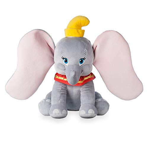 Disney Store Offizielles großes Kuscheltier Dumbo, 45 cm, Klassische Figur als Kuscheltier, Babyelefant mit plastisch geformten Ohren, Stickereien und weicher Oberfläche von Disney Store