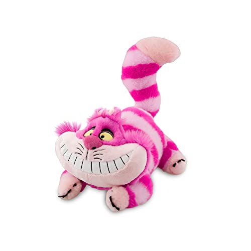 Disney Store Offizielles mittelgroßes Kuscheltier Grinsekatze, Alice im Wunderland, 18 cm, kuschelige Kultfigur Strickereien und dem typischen Grinsen, Filzkrallen, ab 12 Monaten von disney