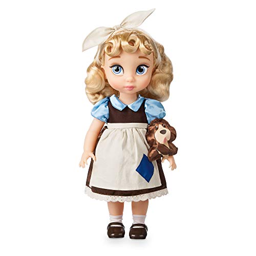 Disney Store Puppe Cinderella aus der Animator Collection, 39 cm / 15", echt wirkendes Haar zum Kämmen, Outfit und Schuhe, mit Plüschtier Bruno aus Satin, Sammelpuppe für Kinder ab 3 Jahren von Disney Store