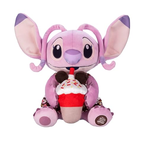 Disney Store Offizielles Angel Kuscheltier, Stitch Attacks Snacks Ice Cream Soda Kollektion, 5 von 12, 31cm, Mittelgroße Kuschelige Plüschfigur, Geeignet ab Geburt von Disney Store