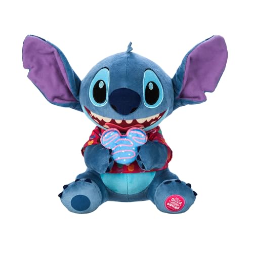 Disney Store Offizieller Attacks Snacks Kollektion Macaron Plüschtier, 3 von 12, Lilo & Stitch, 33cm, Kuschelige Figur, Geeignet für Alle Altersgruppen von Disney Store