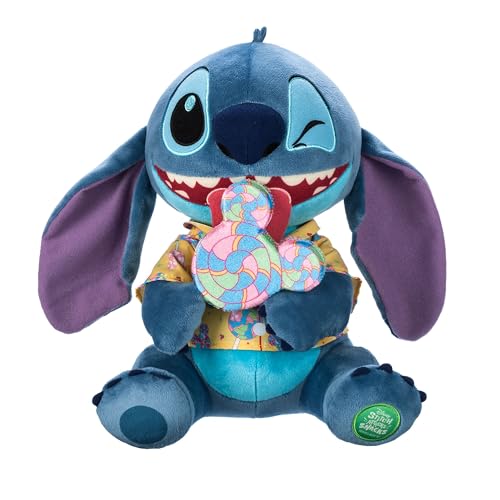 Disney Store Offizieller Stitch Attacks Snacks Lolli-Pop Kollektion Plüschtier, 4 von 12, Lilo & Stitch, 29cm, Kuschelige Figur, Geeignet für Alle Altersgruppen von Disney Store