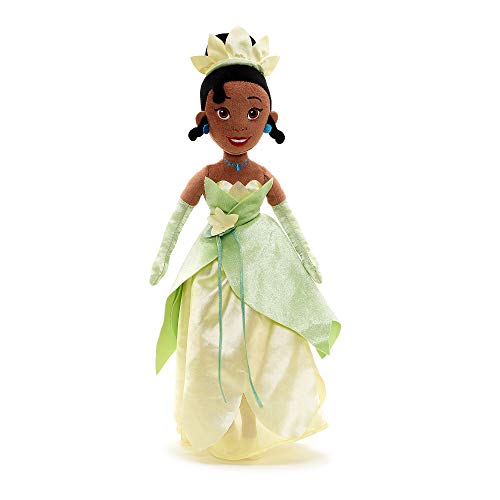 Disney Store Stoffpuppe Tiana, Küss den Frosch, 46 cm / 18", Puppe im Kleid mit Velour-Volants in Blütenform, für alle Altersstufen geeignet von Disney