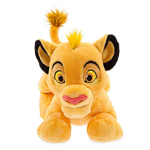 Disney Store Stofftier Simba, König der Löwen, 41 cm / 16", aus weichem Plüschmaterial mit Stickereien und flauschigem Schwanz, für alle Altersstufen geeignet von Disney Store