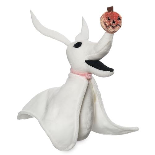 Disney Store Offizielles Zero Mini Bean Bag, Tim Burton's Nightmare Before Christmas, 24cm, Kuscheltier, Geisterhund mit schimmernder Kürbisnase von Disney Store