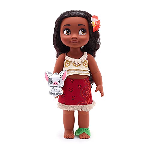 Disney Store Vaiana aus der Animator Collection, 39 cm / 15", echt wirkendes Haar und Outfit, mit Pua als Plüschtier aus Satin, Sammelpuppe geeignet für Kinder ab 3 Jahren von Disney Store