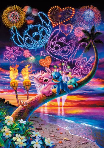 500 Piece Lovely Beach D-500-371 (Japan Import) von Disney