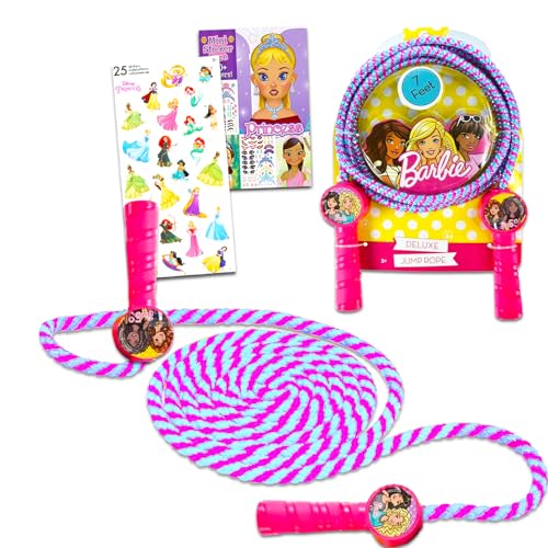 Barbie Springseil für Kinder – Barbie Outdoor-Spielset mit Barbie-Springseil für Mädchen plus Aufkleber und mehr | Barbie-Springseil lustiges Spielzeug und Fitness von Disney