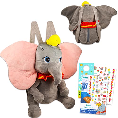 Beach Kids Dumbo Plüschtier Geschenkset - Bundle mit Deluxe Dumbo Plushie mit Tragegurten, Dumbo Temporäre Tattoos, Mehr | Dumbo Gifts von Disney