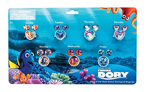 Disney 41092 Finding Nemo/Finding Dory Findet Dorie Set mit Stickerohrringen und Ringen von Disney