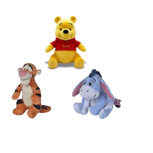 Disney 6315872710NBP - Teddybär Puh & Co. Kuscheltiere Winnie Puh, Ior oder Ferkel als Kuscheltiere, 17 cm, Ab 0 Monaten, Zufällige Auswahl, 1 Stück von Disney