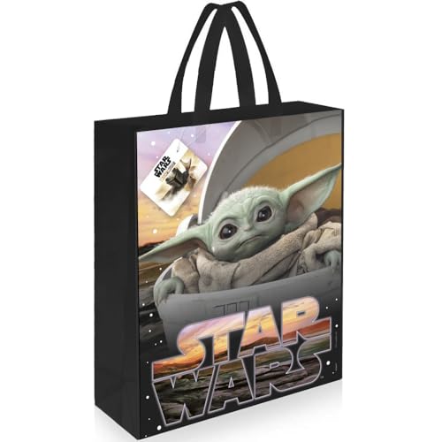 Disney 78479 Große Partytüte aus Kunststoff – Star Wars Mandalorian The Child – 33 cm x 28 cm, Mehrfarbig, 1 count (Pack of 1) von Unique