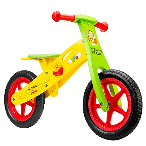 Disney 9910 Wooden Balance Bike WTP 12" Laufrad, Mehrfarbig, M von Disney