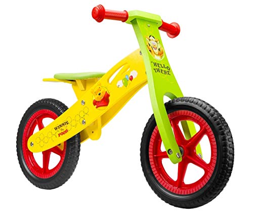 Disney 9910 Wooden Balance Bike WTP 12" Laufrad, Mehrfarbig, M von Disney