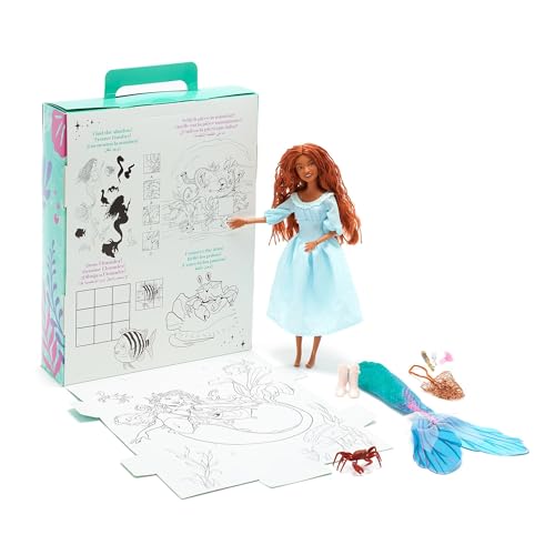 Disney Store Official - Arielle, die Meerjungfrau (Realfilm 2023) - Arielle Story Kollektion - Puppe - 24,5 cm/9" - Mit Sebastian, 2 Outfits, Accessoires, Mal- und Spielset - Ab 3 Jahren von Disney Store