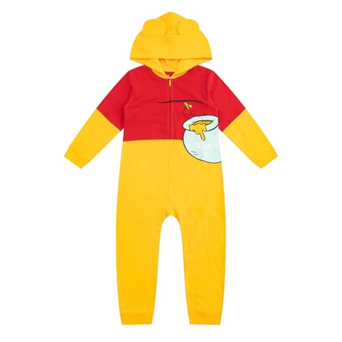 Disney Boy's Winnie The Pooh Hooded Coverall Onesie, 100% Cotton, Yellow, Size 24M von Disney