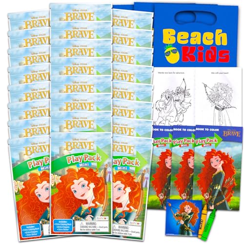 Disney Brave Mini-Partygeschenk-Set für Kinder – Bündel mit 24 Mini-Brave-Spielpackungen mit Malseiten, Aufklebern und mehr (mutige Geburtstagsparty-Zubehör) von Disney