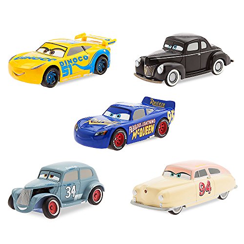 Disney Cars 3 Deluxe Die Cast Gift Set - Fabulous Lightning McQueen, Dinoco Cruz Ramirez, Louise Nash, River Scott & Junior Moon von Disney