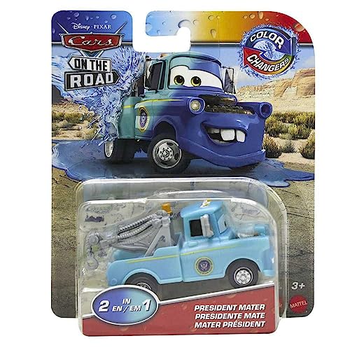 Disney Cars Color Changers 2023 Cars on The Road President Mater von Mattel