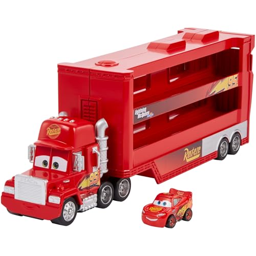 Mattel Disney Pixar Cars - Mini Racer Transporter Sortiment mit Mini Fahrzeug, Spielzeug ab 4+ Jahren GNW34 von Mattel