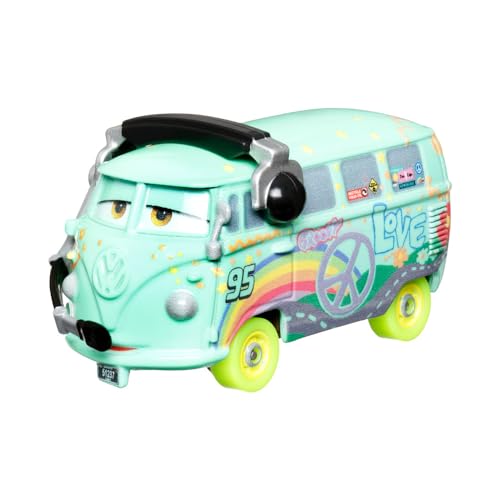 Disney Cars Glow Racers Fillmore Druckguss-Fahrzeug im Maßstab 1:55 von Disney