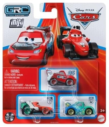 Disney Cars Mini Racers 3er Pack (Grc Racers 1 Francesco Bernoulli, Lightning McQueen und Carla Veloso) von Disney