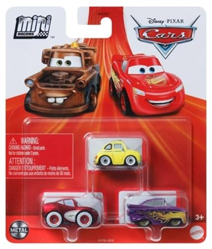 Disney Cars Mini Racers 3er Pack (McQueen Makeover Crusin Lightning, Luigi und Ramone) von Disney