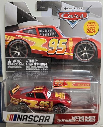 Disney Cars NASCAR Lightning McQueen Die-Cast Car, Neu für 2024 von Disney